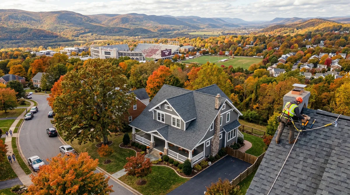 Roofing services in Blacksburg, Virginia