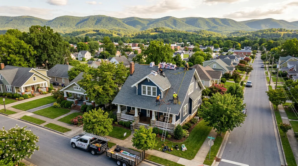 Roofing services in Christiansburg, Virginia