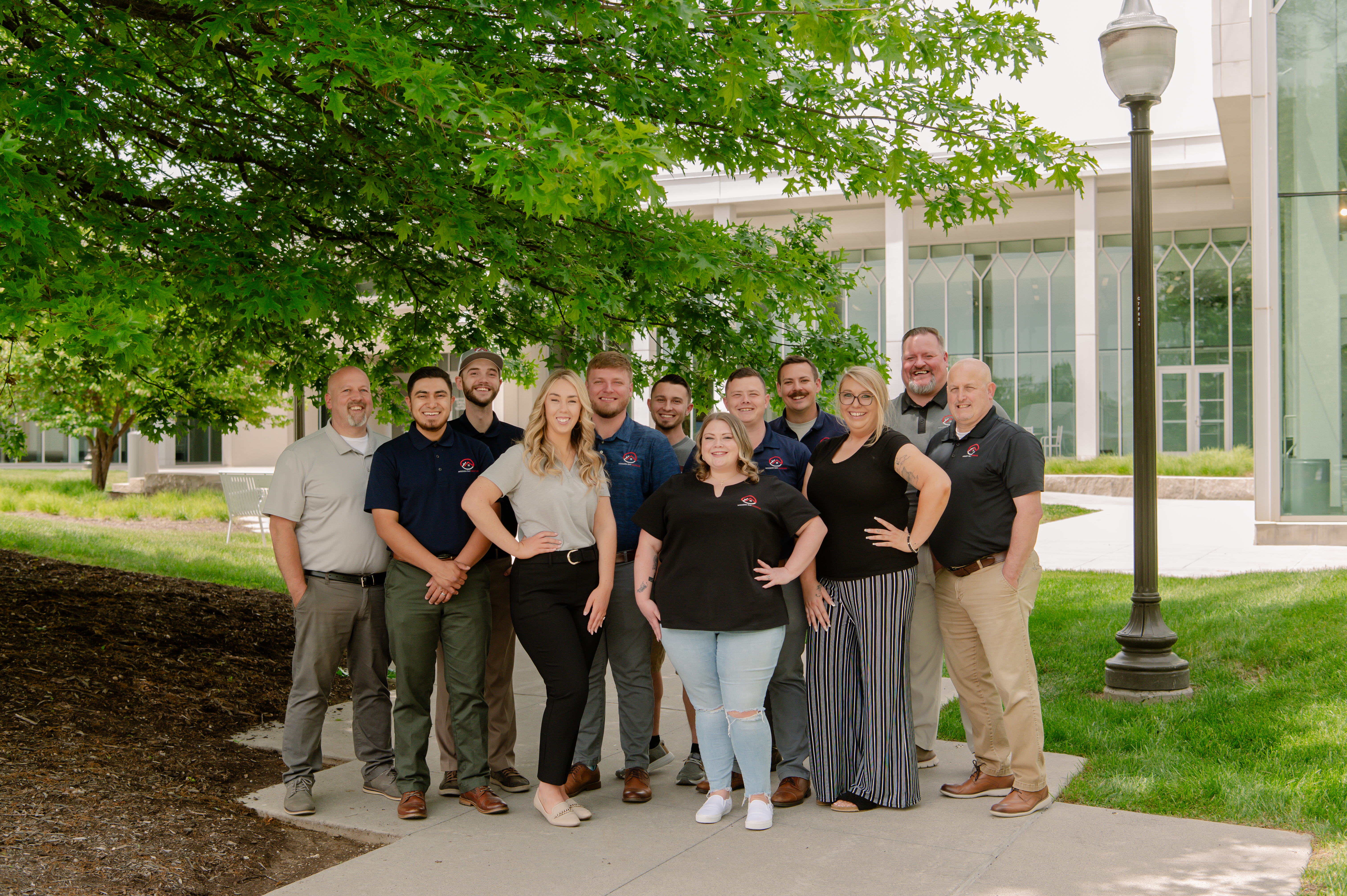 The Modern Day Roofing team outdoors