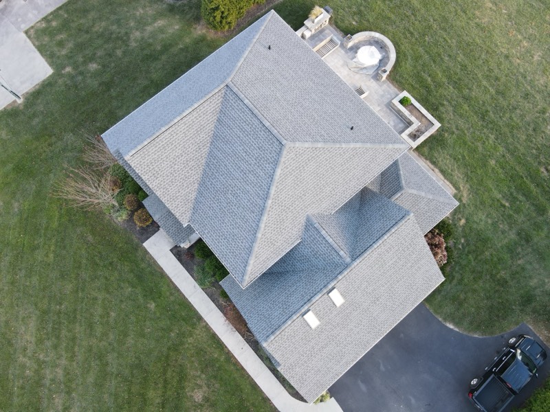 Completed Roof — Aerial View